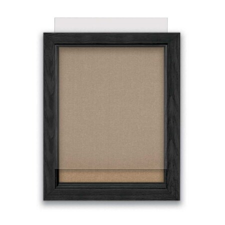 United Visual Products Indoor Enclosed Combo Board, 72"x36", Gold Frame/White Porc & Pumice UVCB7236G-WHTPORC-PUMICE